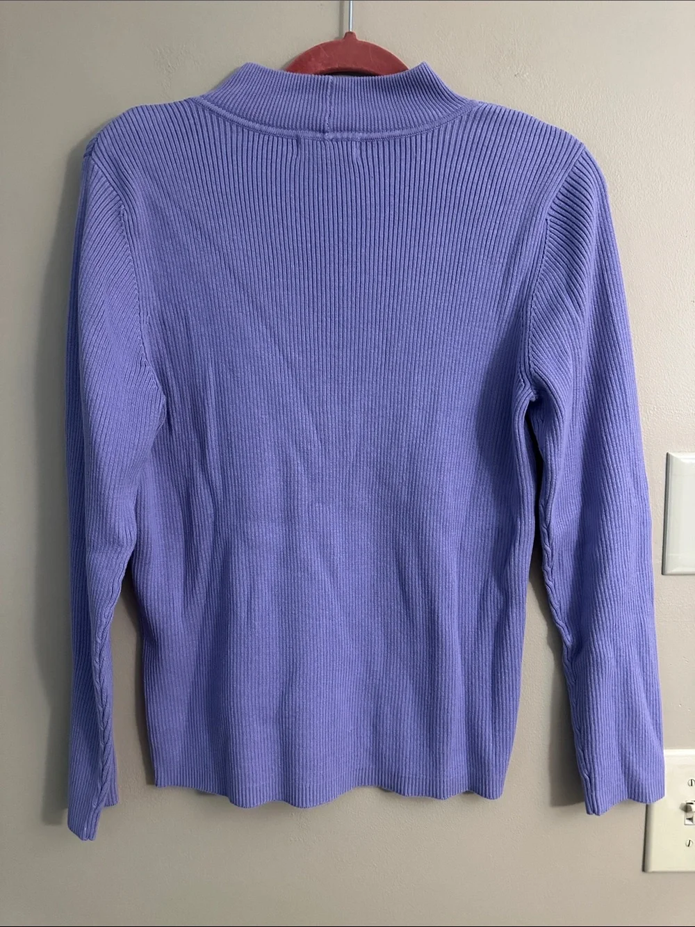 Appleseed's Ribbed Mock Neck Sweater - Lavender